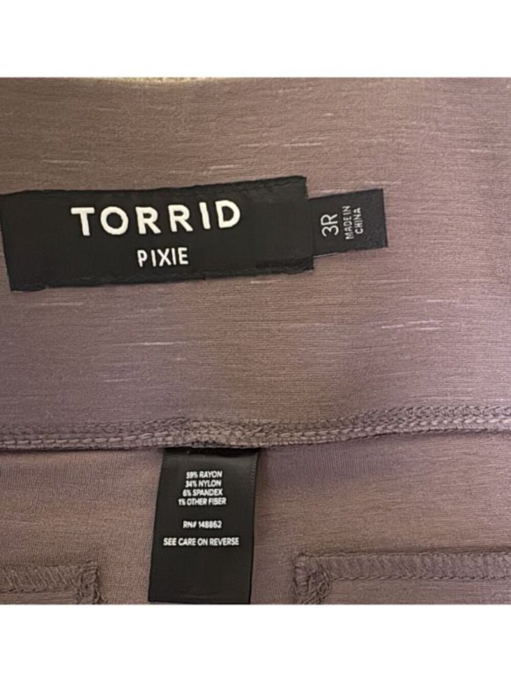 NWT Torrid Pixie Pocket Skinny Studio Luxe Ponte High-Rise Pant Mauve Size 3 - Picture 2 of 4